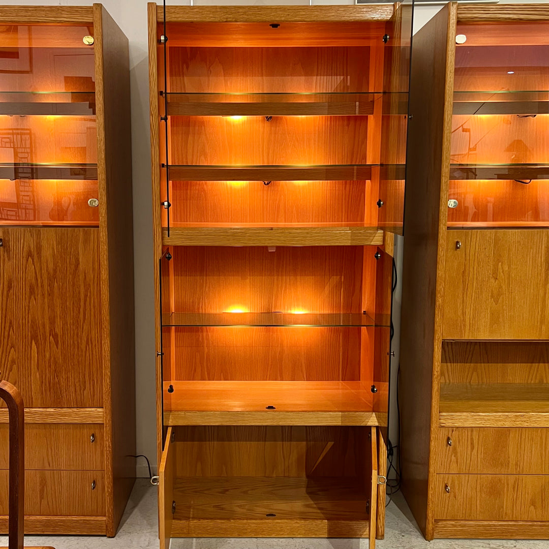 Belgian Blond Oak Display/Storage Cabinet