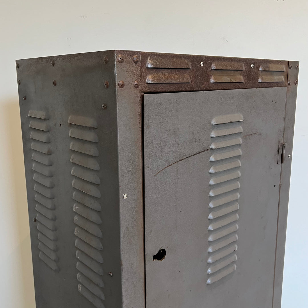 Vintage Industrial Electronics Tower Converted to Lighted Cabinet