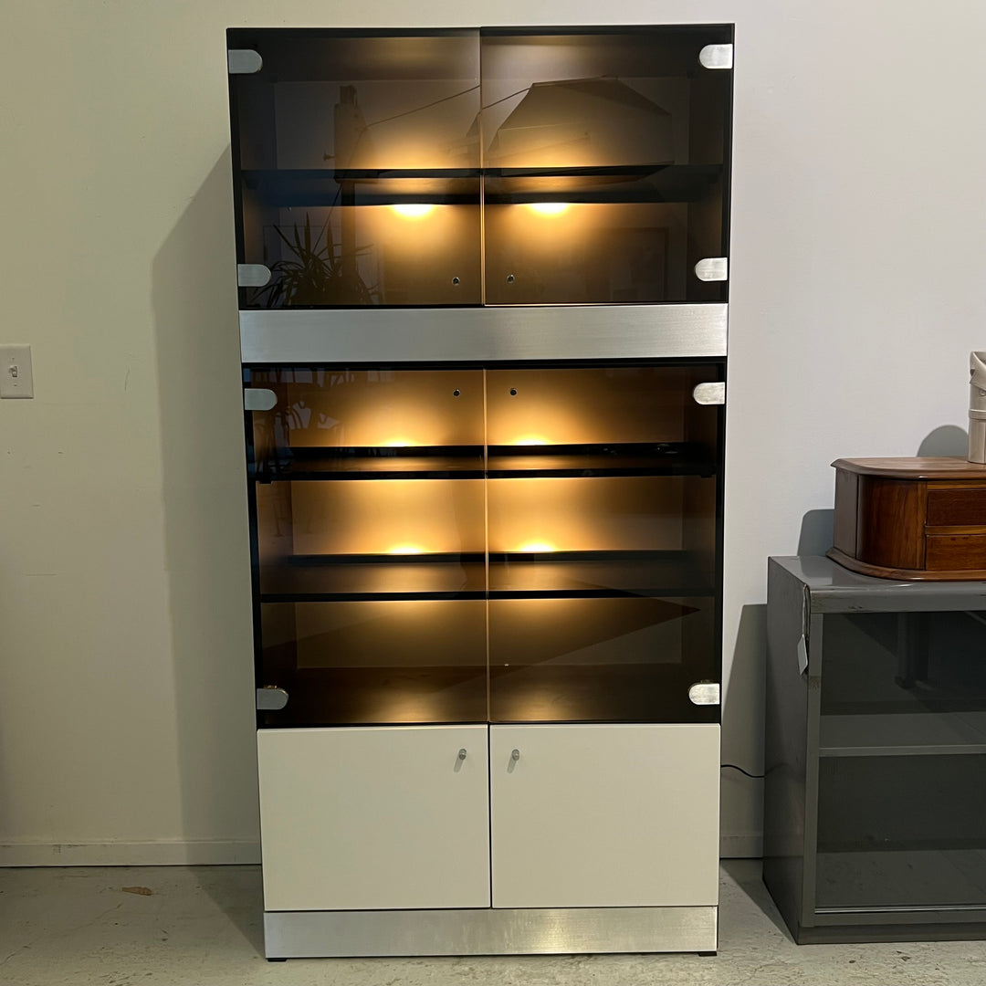 Late 1970s Minimalist Lighted Cabinet