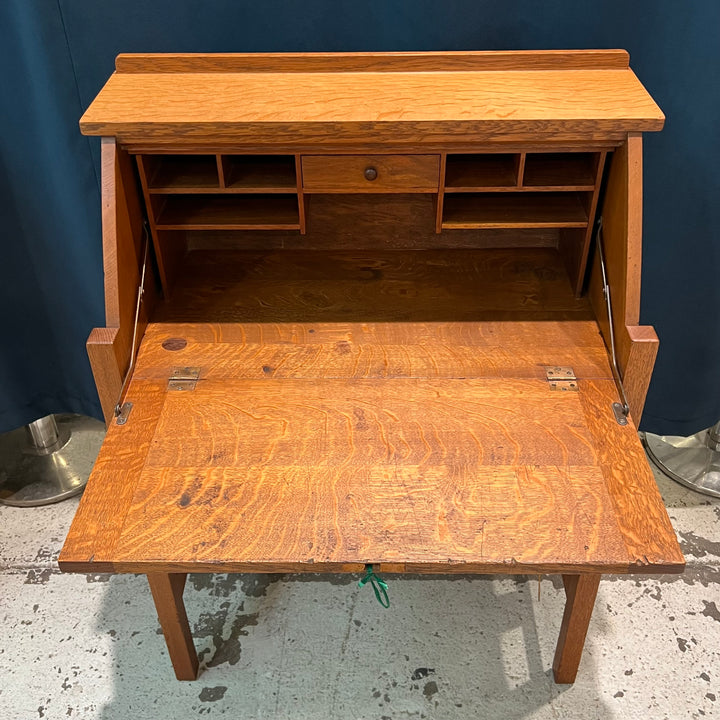 Petite Craftsman Oak Secretary Desk