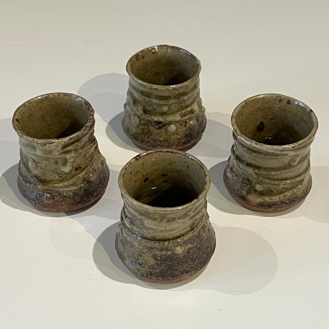 Set of 4 1970s Japanese Ceramic Sake Cups