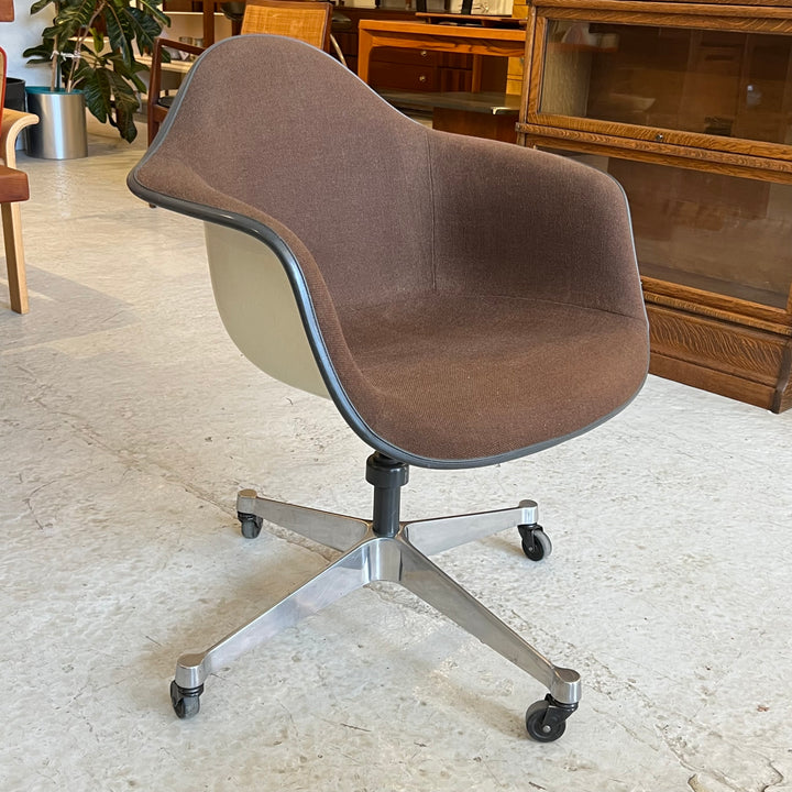 Original Eames Swivel Shell Chair w/Brown Upholstery