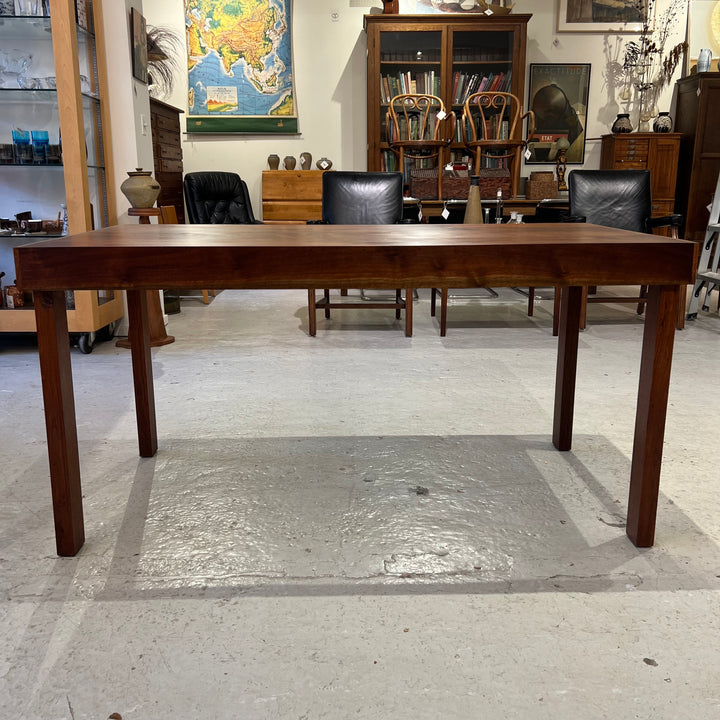 1970s Custom Minimalist Solid Walnut Table