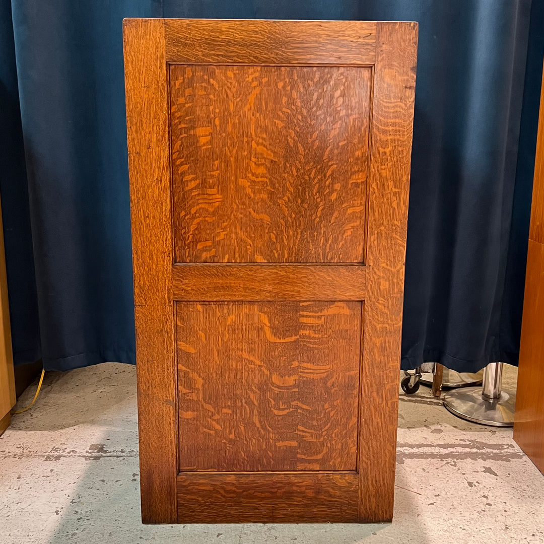 Antique Shaw Walker Solid Oak Storage Cabinet