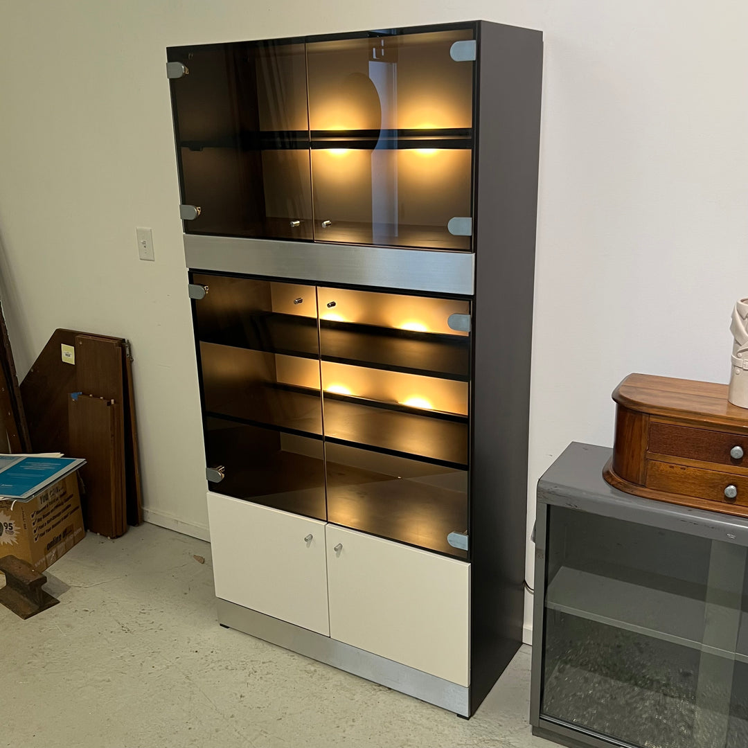 Late 1970s Minimalist Lighted Cabinet