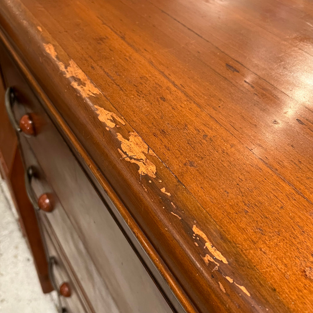 1940s Huntley Deco Walnut Tallboy Dresser