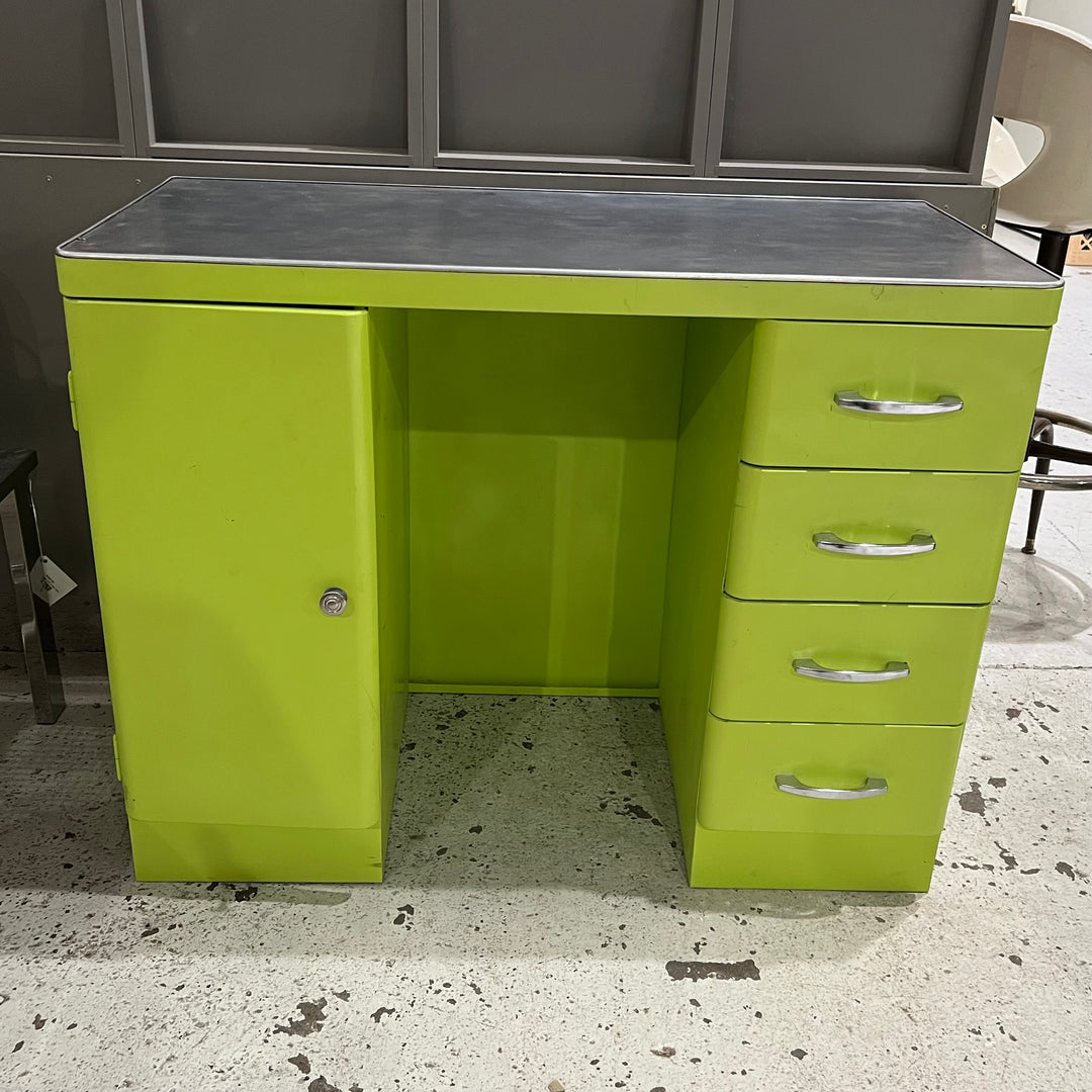 Petite Lime Green Metal Desk