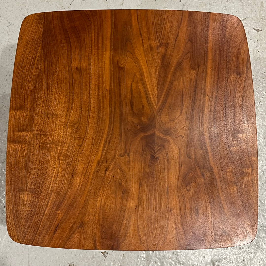 Mersman Square Walnut End Table, Restored