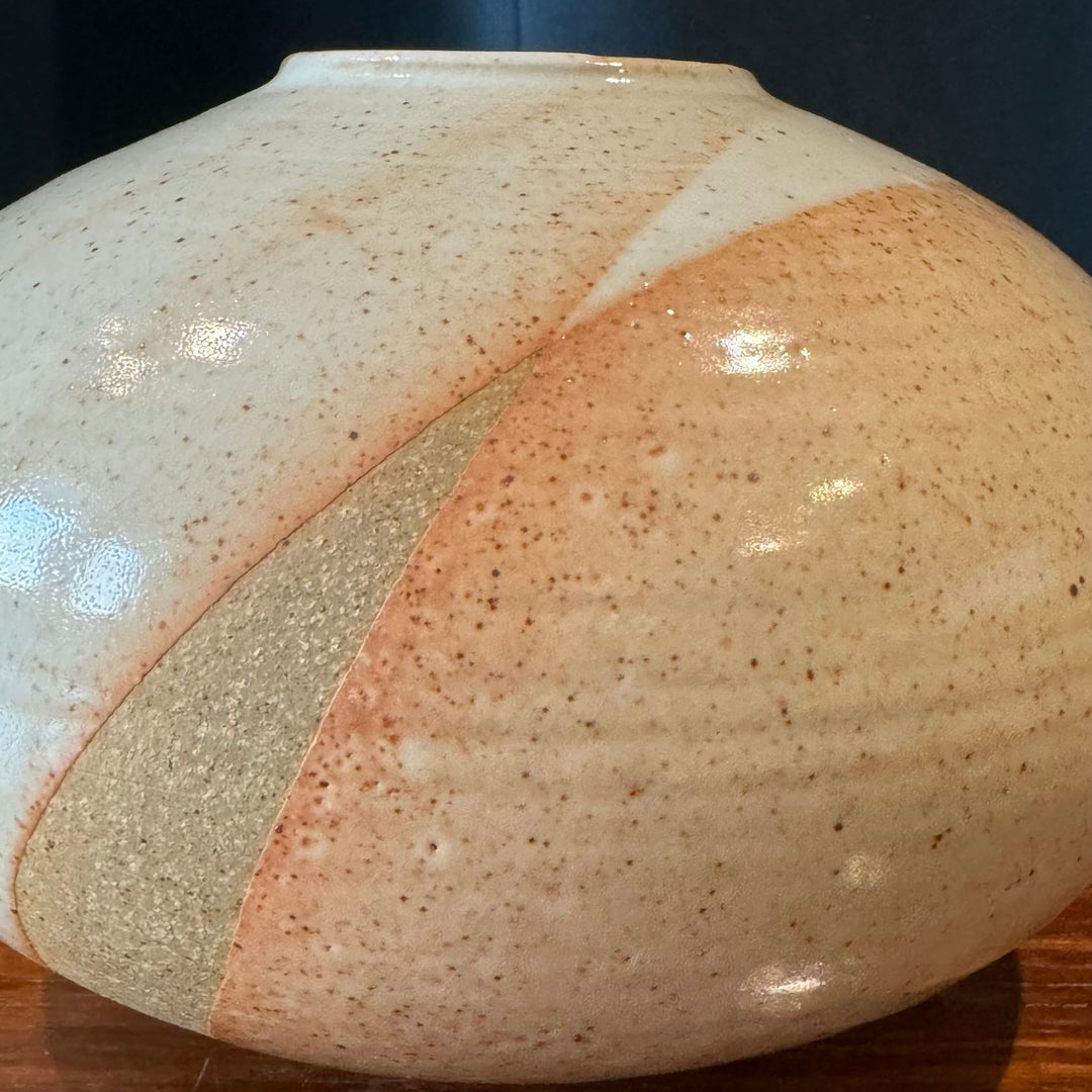 Studio Pottery Shino Glaze Vase