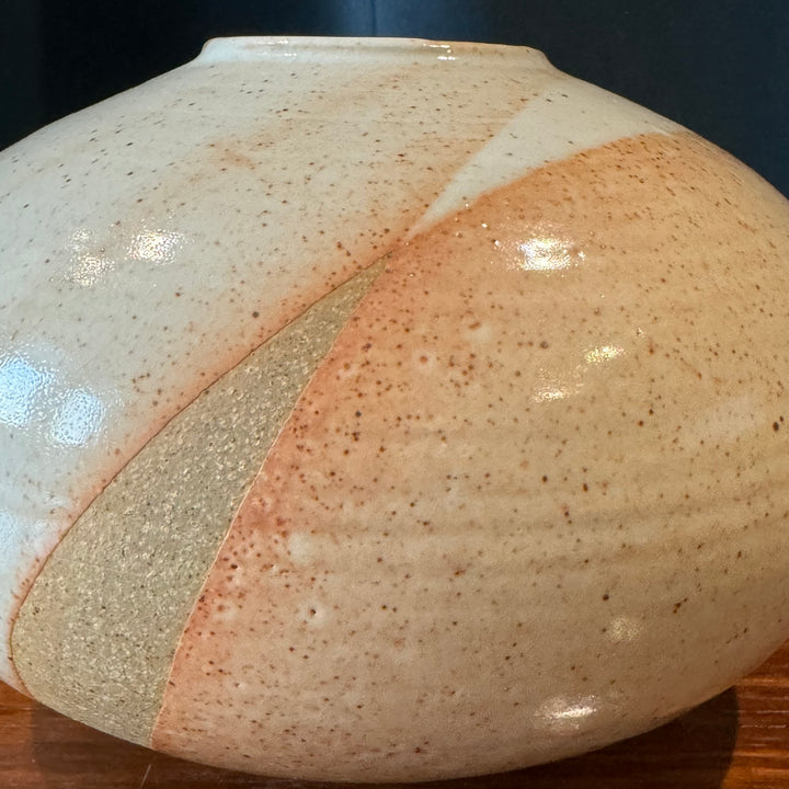 Studio Pottery Shino Glaze Vase