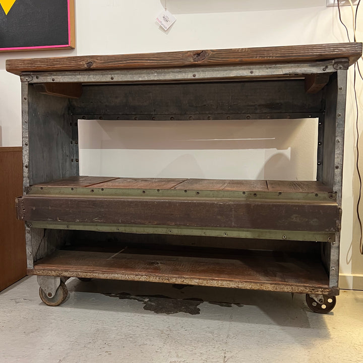 Vintage Industrial Repurposed Chicken Coop Cart