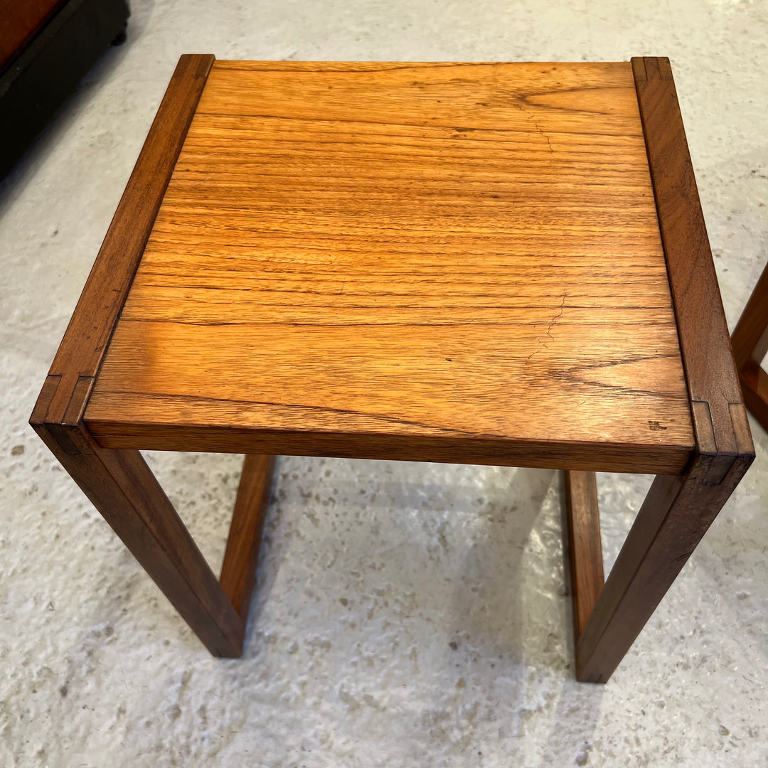 Pair of 1980s R.S. Furniture Danish-Style Wood End Tables/Nightstands