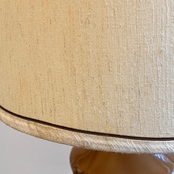 Ceramic Table Lamp w/Orange/Brown/Tan