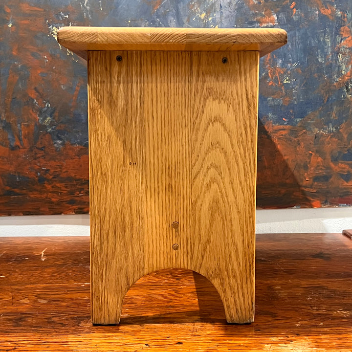 Small Natural Finish Solid Oak Bench