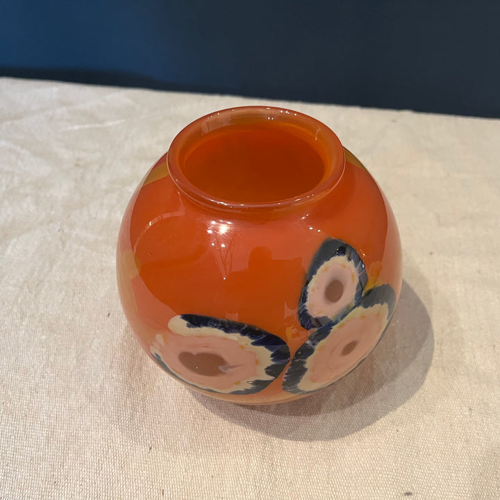 Orange Art Glass Vase