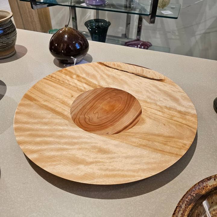 Shallow Birch / Cherry Centerpiece Bowl - Signed