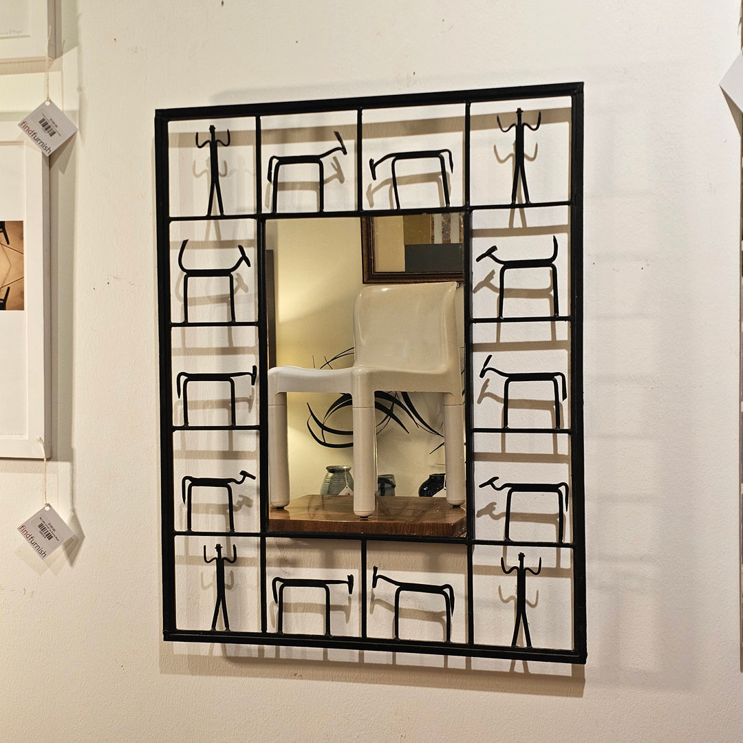 Frederic Weinberg Style Figural Mirror