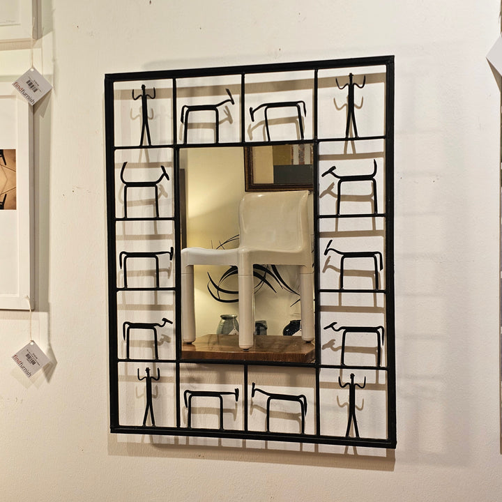 Frederic Weinberg Style Figural Mirror