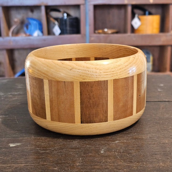Patchwork Wood Bowl - Signed