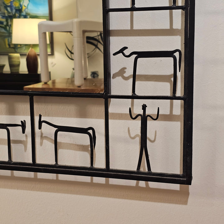Frederic Weinberg Style Figural Mirror