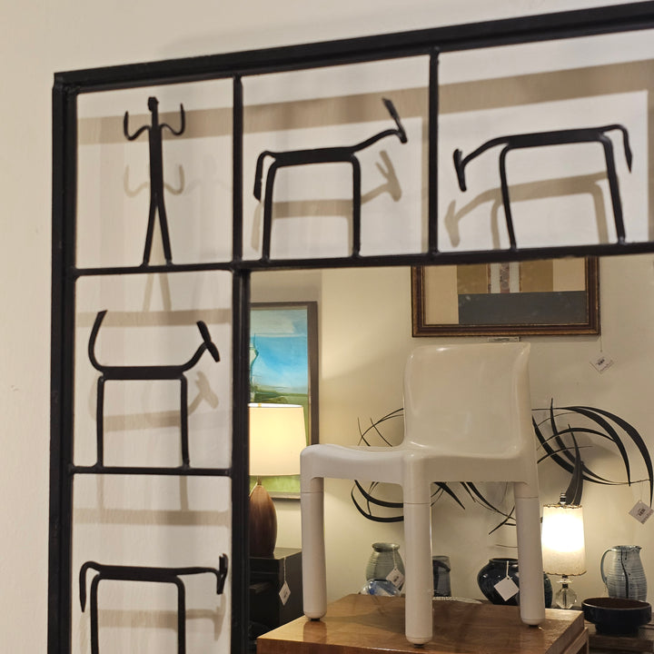 Frederic Weinberg Style Figural Mirror